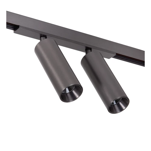 Lucide Premium LINIAL MOXX Spot sur rail - Système de rail monophasé / Éclairage sur rail smart - 2xLED - Canon Fusil Mat - éteint